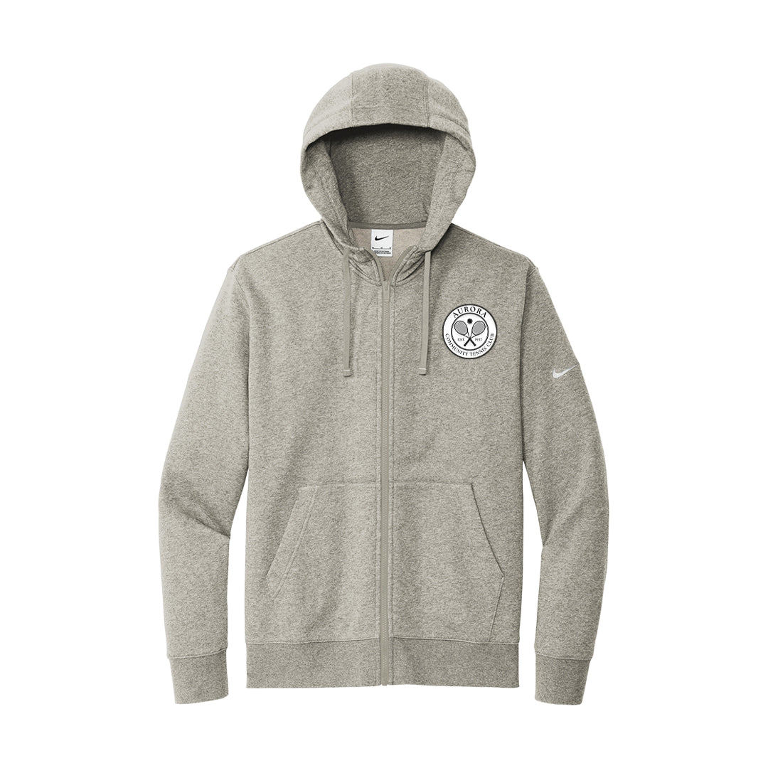 Men's Nike Fleece Full Zip Hoodie - ACTC Left Chest Crest