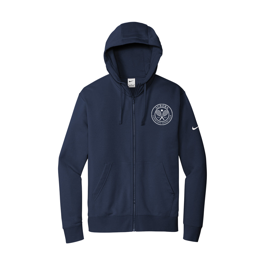 Men's Nike Fleece Full Zip Hoodie - ACTC Left Chest Crest