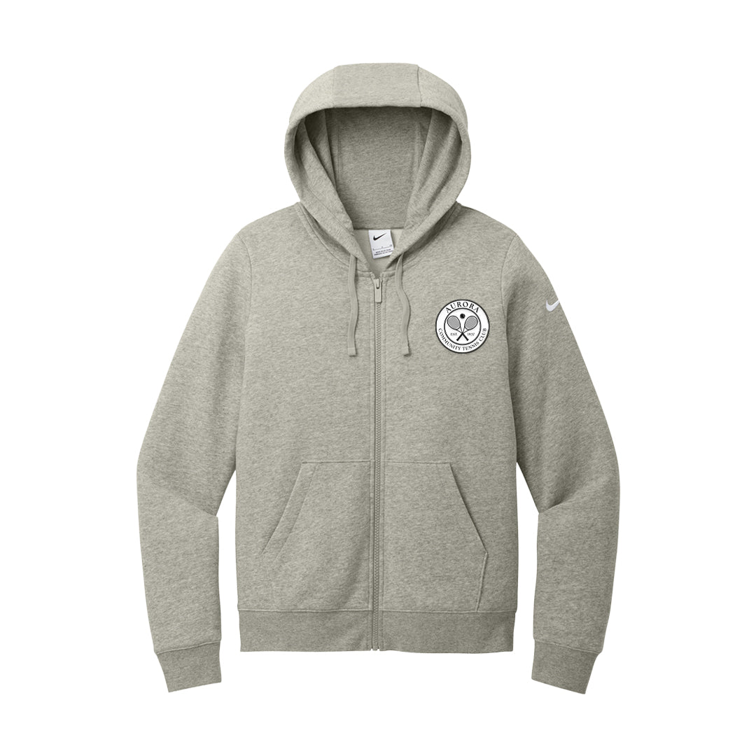 Women's Nike Fleece Zip Hoodie - ACTC Left Chest Crest